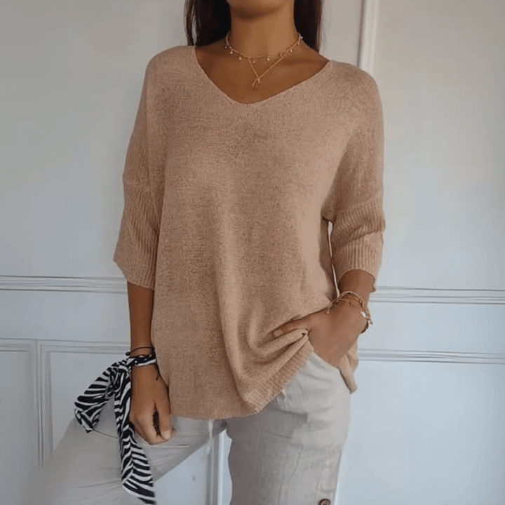 Josephine | Strikket top med V-udskæring