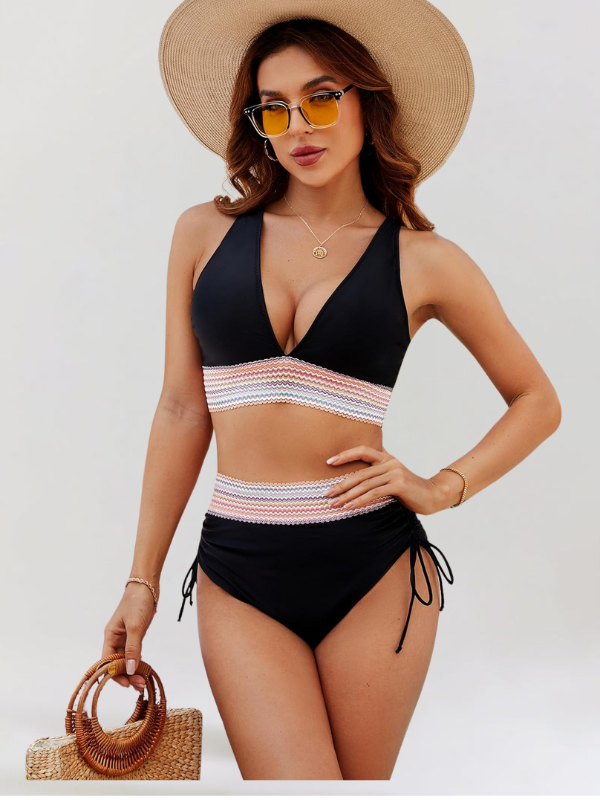 Lina – Zestaw Bikini z Kontrolą Brzucha i Wysokim Stanem