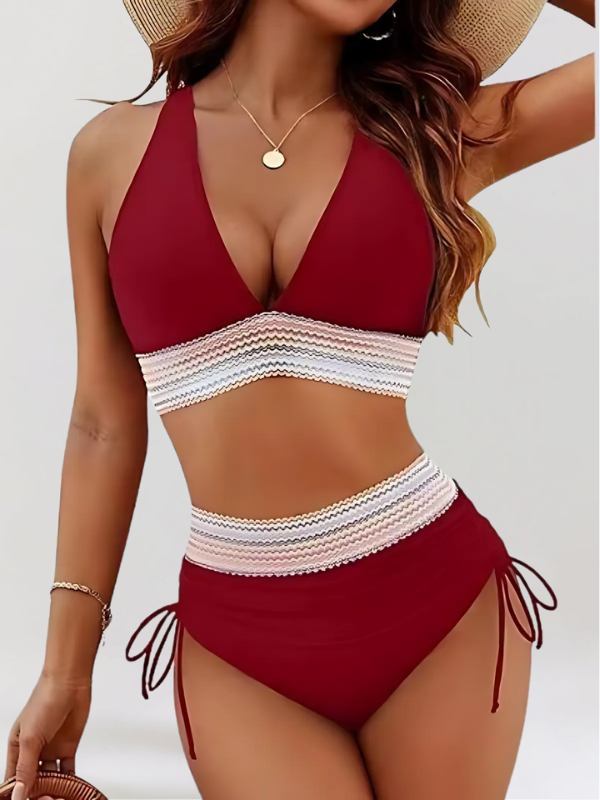 Lina – Zestaw Bikini z Kontrolą Brzucha i Wysokim Stanem